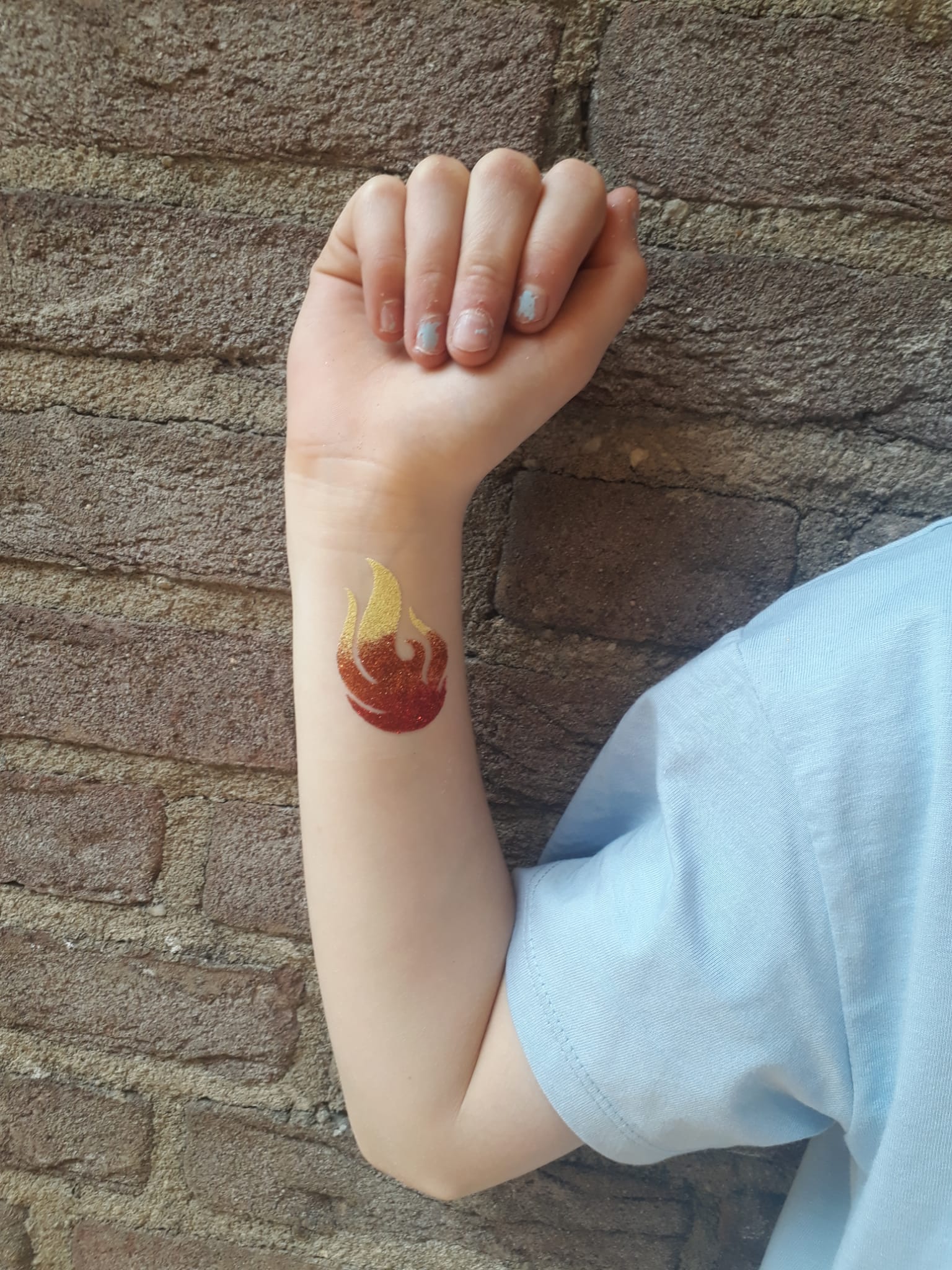 glittertattoo vuur gelderland