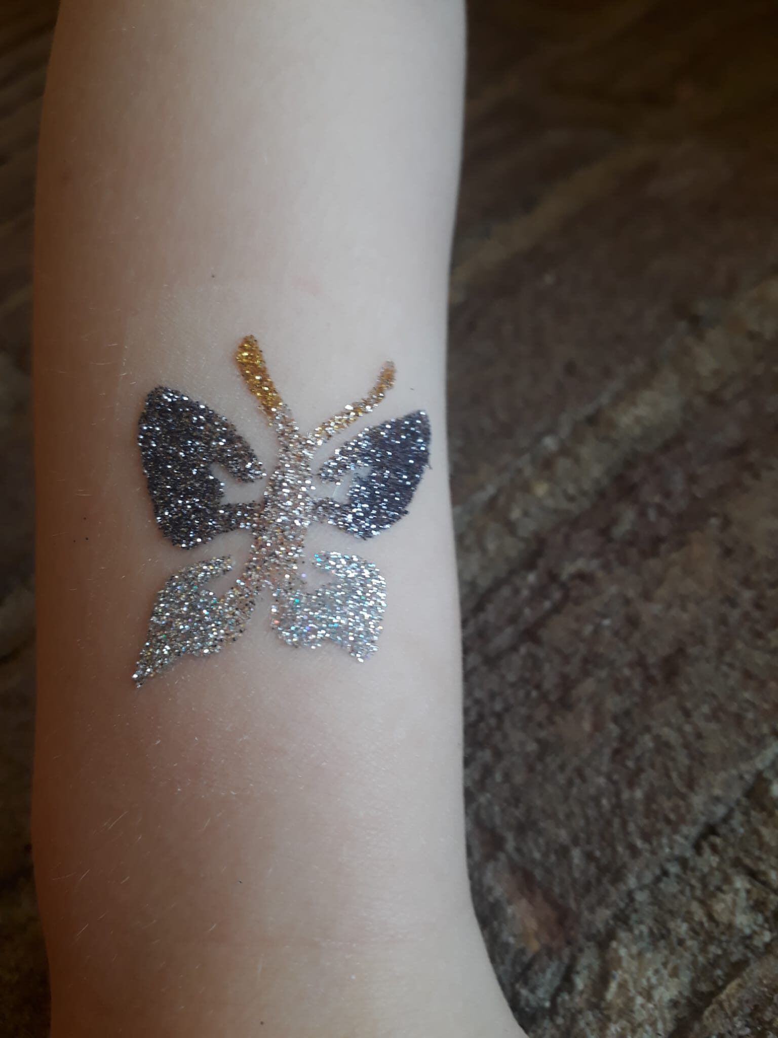 glittertattoo vlinder gemeente rheden